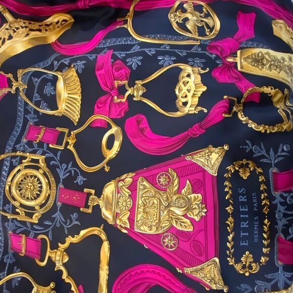 Vintage HERMÈS Carre 90 Silk Scarf Etriers by Françoise de la Perriere 1964 - Picture 5 of 10